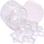 Transparent Glass Cabochons,  Square