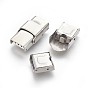 201 Stainless Steel Watch Band Clasps, Rectangle