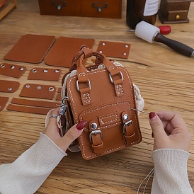 DIY Imitation Leather Crossbody Lady Bag Making Kits, Handmade Mini Shoulder Bags Sets for Beginners