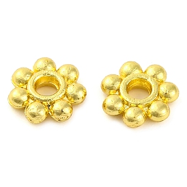 Rack Plating Brass Spacer Beads, Long-Lasting Plated, Flower