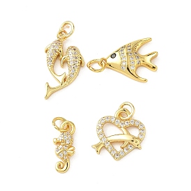 Латунные микро проложить кубического циркония подвески, золотые, с целью перехода в кольце