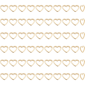 60 латунные соединительные кольца шт., сердце, без кадмия и без свинца