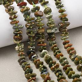 Природные риолитом яшмы бисер нитей, чип, с бисером