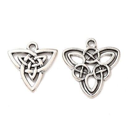 Сплавочные подвески тибетского стиля, подвески в виде плетеных узлов