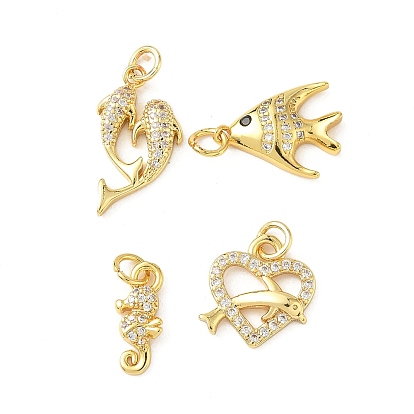 Латунные микро проложить кубического циркония подвески, золотые, с целью перехода в кольце