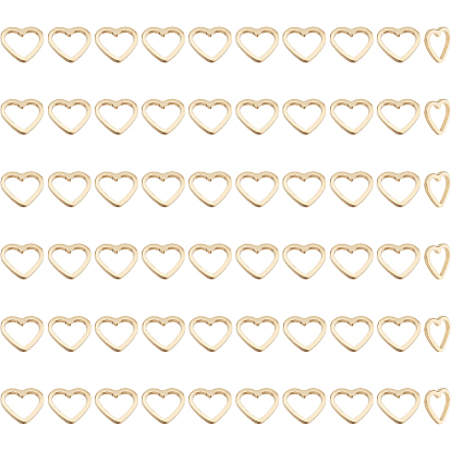 60 латунные соединительные кольца шт., сердце, без кадмия и без свинца