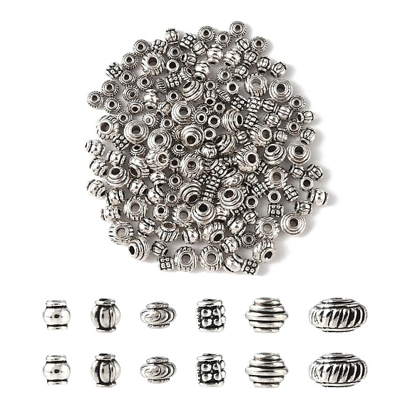 370 шт. 6 бусины в тибетском стиле, без никеля , разнообразные