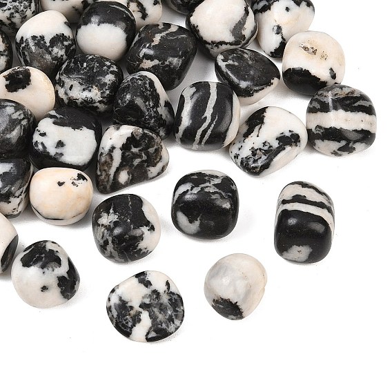 Perles de jaspe zébrées naturel, pierre tombée, nuggets, pas de trous / non percés, gemmes de remplissage de vase