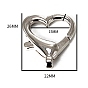 Alloy Lobster Claw Clasps, Heart