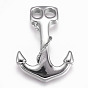 304 Stainless Steel Hook Clasps, For Leather Cord Bracelets Making, Anchor