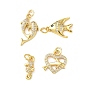 Латунные микро проложить кубического циркония подвески, золотые, с целью перехода в кольце