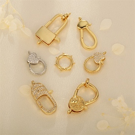 Латунный микро pave прозрачный кубический цирконий лобстер