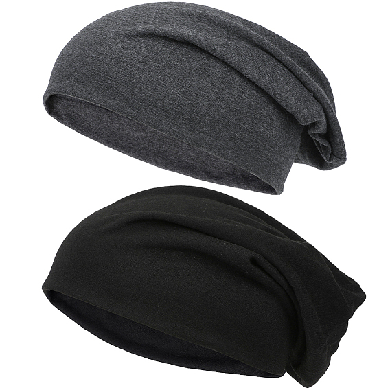 2шт. 2цвета хлопковая шапочка-бини, арка