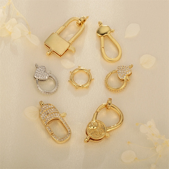 Латунный микро pave прозрачный кубический цирконий лобстер