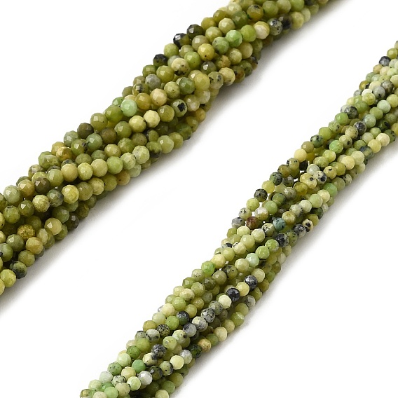 Природные серпантину нитей бисера, граненые, круглые