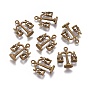 Tibetan Style Alloy Pendants, Cadmium Free & Lead Free, Balance Scale/Libra, 22x18x2mm, Hole: 2mm