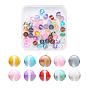 50Pcs 10 Colors Synthetic Moonstone Beads Strands, Holographic Beads, Dyed, Round