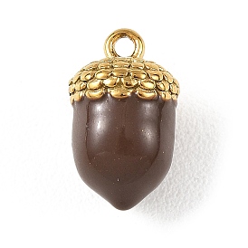 304 нержавеющей стальной эмали подвески, прелести шишка, золотые