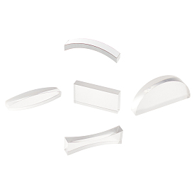 5pcs 5 style acrylique physique lentille optique, fournitures de laboratoire