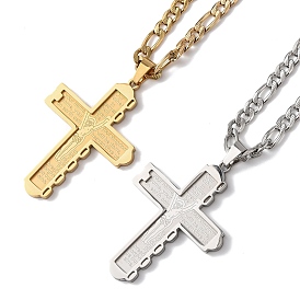 304 ожерелья с подвеской в виде креста Иисуса из нержавеющей стали