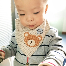 Детский нагрудник с вышивкой своими руками, включая маркеры, хлопковая нить, ткань