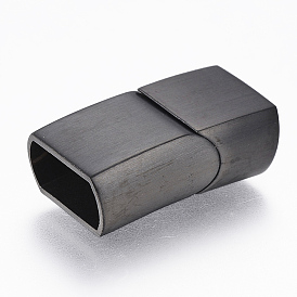  304 Stainless Steel Magnetic Clasps, Rectangle, Drawbench