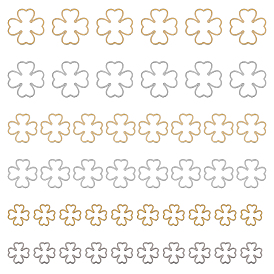 48 шт. 6 стиль 316 соединительные кольца из нержавеющей стали, клевер