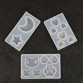 DIY Silicone Molds, Resin Casting Molds, Heart/Cat/Moon