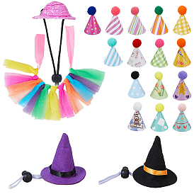 Бумажная вставка для торта в шляпу на день рождения, украшение для открытки, для украшения торта на день рождения, с неткаными материалами, шляпами для ведьм и зоотоварами для животных