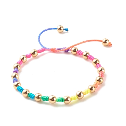 Synthetic Hematite Beaded Bracelet, Adjustable Braided Bracelet for Women