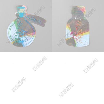 2Pcs 2 Styles PET Rainbow Window Clings Stickers, Non Adhesive Prism Sun Catchers Indoor Window Stickers for Bird Strikes