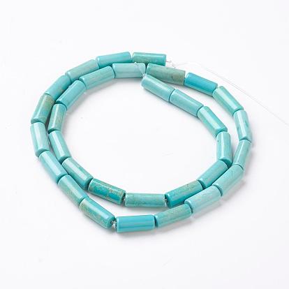 Natural Magnesite Bead Strands, Dyed & Heated, Column