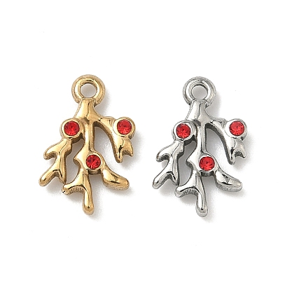 304 из нержавеющей стали амулеты горный хрусталь, форма коралла