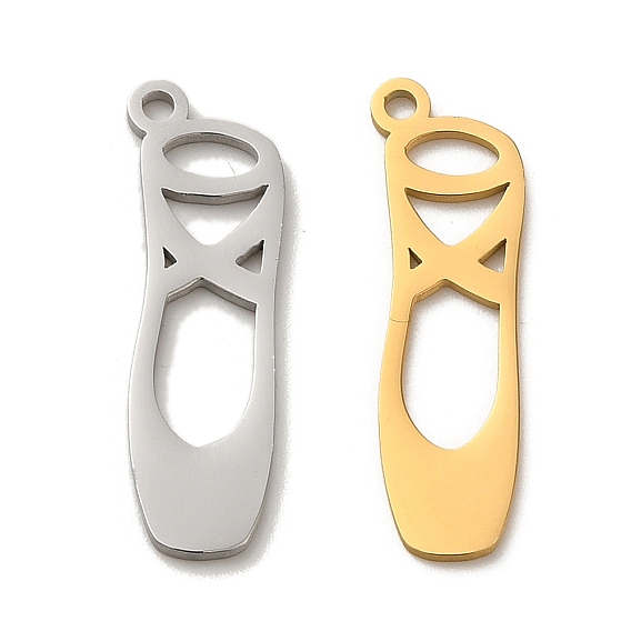 304 подвески из нержавеющей стали, лазерная резка, очарование балетных туфель