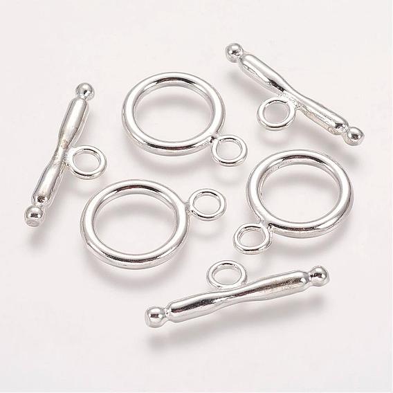 Brass Toggle Clasps, Ring: 23.5X17X2.5mm, Bar: 29X3.5mm, Hole: 3.5mm