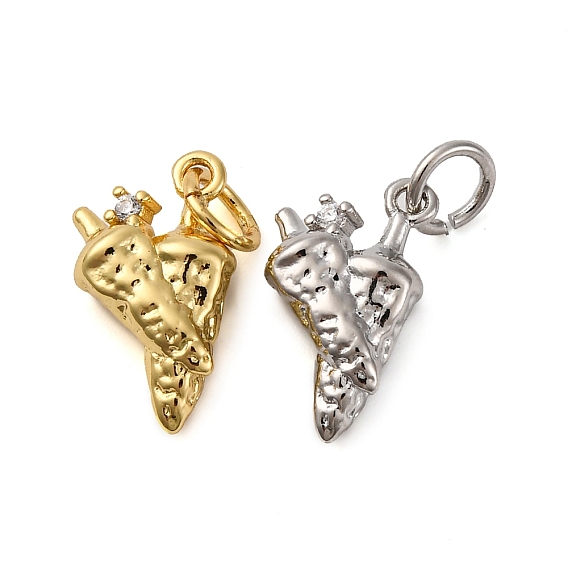 Латунные микро проложить кубического циркония подвески, морковные прелести, с целью перехода в кольце, долговечный, без кадмия и без свинца, стойки покрытие