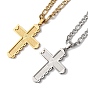 304 ожерелья с подвеской в виде креста Иисуса из нержавеющей стали