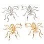 Серьги сплава горный хрусталь, паук