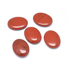Pierre de palmier ovale en jaspe rouge naturel, pierre de poche de guérison reiki pour la thérapie de soulagement du stress anxieux