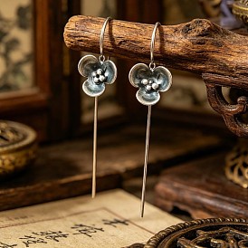 Серьги с подвесками из сплава для женщин, цветок