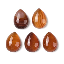 Natural Red Agate Cabochons, Dye & Heated, Teardrop