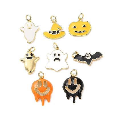 Латунные подвески, с эмалью, без кадмия и без свинца, реальный 18 k позолоченный, с целью перехода в кольце