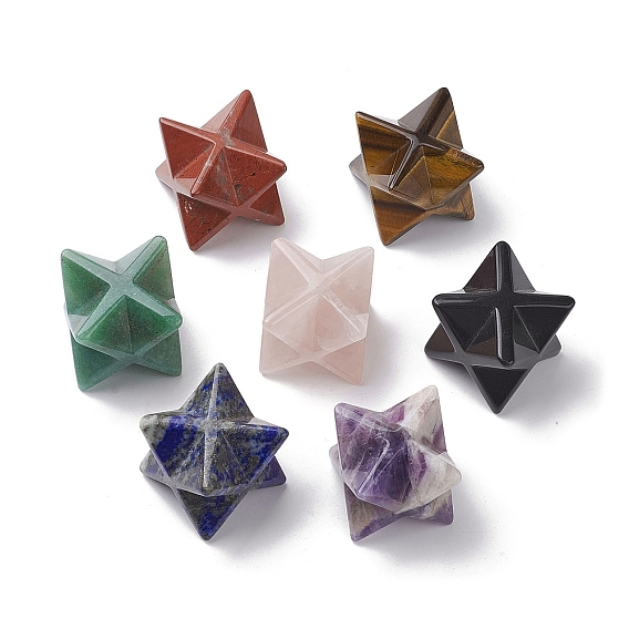 Скульптура из натурального драгоценного камня, лечебный кристалл, украшение в форме звезды Меркаба, украшение домашнего офиса