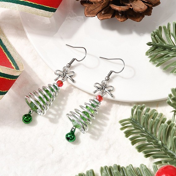 Серьги-подвески из алюминиевого стекла, с 304 нержавеющей стали серьги крючки, харизматичное дерево, цвет нержавеющей стали