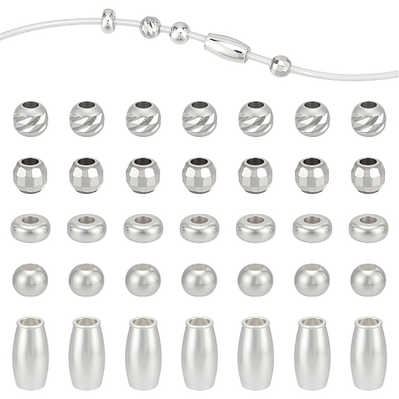 60 шт. 5 стили 925 бусины-разделители из стерлингового серебра, разнообразные