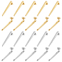 304 Stainless Steel Stud Earring Findings, with Loop, Rectangle