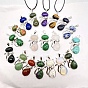 Collares con colgantes en forma de gato de aleación de piedras preciosas, Platino