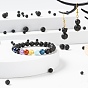 DIY Bracelets Making Kits, 340Pcs 4 Styles Natural Lava Rock Round Beads