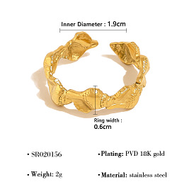 304 Edelstahlmanschetten mit offenen Ringen, golden