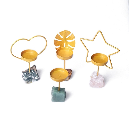 Металлические подсвечники, с подвалами из драгоценных камней